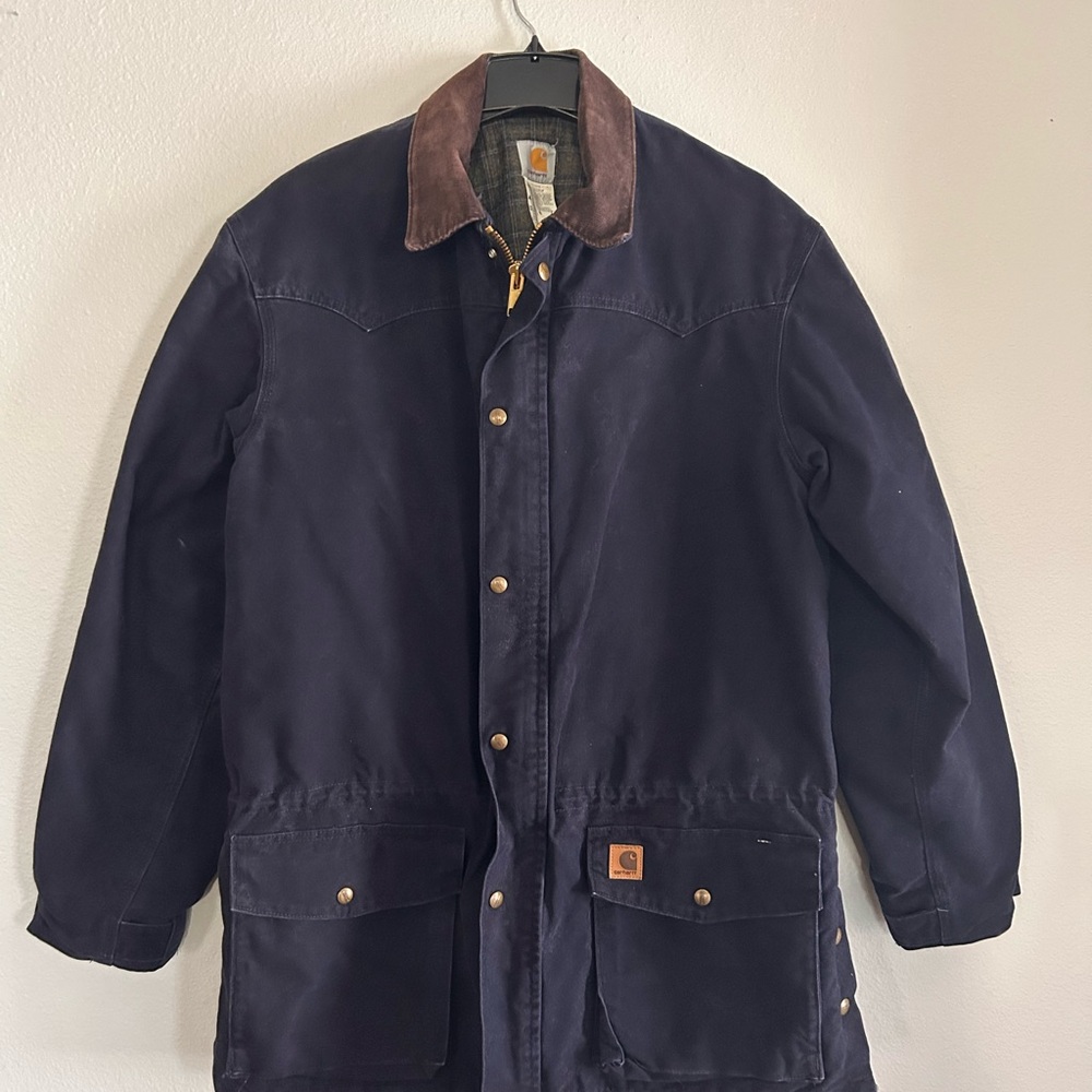 Carhartt C52 MDT Duck Canvas Blanket Lined Chore Ranch Coat Men's Large Tall